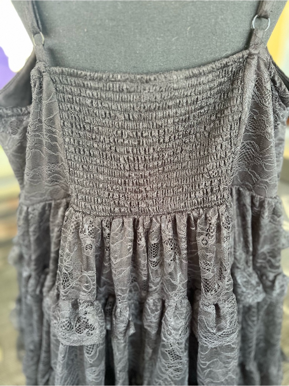 Torrid Black Lace Tiered Ruffle Dress NWT Size 3 (22/24) - Picture 7 of 8